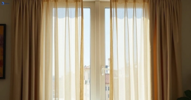 Dusty and dull curtains in alfords-point-nsw before steam cleaning